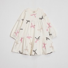 Ozzy Kids Kız Çocuk Kurdele Desenli Elbise