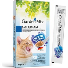 Garden Mix Ozlstor Kedi Kremasi Tavuk Taurin 5 x 15 gr x 3 Adet
