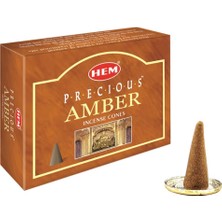 cosangroup Hem Precious Amber Piramit Konik Tütsü – 12 Paket x 10 Adet (Toplam 120 Konik)