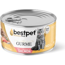 Ozlstor Bestpet 85 gr x 24 Adet Kısırlaştırılmış Yetişkin Kediler Için Tahılsız, Jöle Içinde Somon Parça Etli Yaş Mama