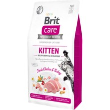 Ozlstor Brit Care 7 kg Yavru Kediler, Hamile Veya Emziren Kediler Için, Tahılsız, Hipoalerjenik, Taze Tavuk ve Hindi Etli Kuru Mama