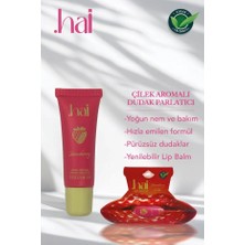 Hai 10 ml Çilekli Lip Balm Onarıcı Formül Tüm Ciltler İçin Vegan ve Suya Dayanıklı