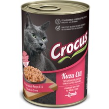 Ozlstor Crocus Yetişkin Kedi Kuzu Etli Yaş Mama 400 gr x 4 Adet