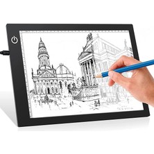 Wishora Store LED Işıklı A4 Boy Çizim Kopyalama Eskiz Çizim Ultra Ince Animasyon Portre Çizim Tableti