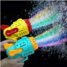 Wishora Store Store Işıklı Pilli Köpük Baloncuk Makinesi Tabancası Şık Tasarım Bol Köpük Süper Bubble Gun, Çok Renkli