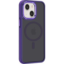 Fuchsia iPhone 15 ile Uyumlu Winner Kablosuz Şarj Özellikli Kapak - Derin Mor