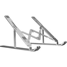 Wishora Store As-70 7 Kademeli Alüminyum Taşınabilir Laptop Notebook Tablet Standı Katlanabilir Portatif Macbook Metal Stant 10 Inç-16 Inç Uyumlu