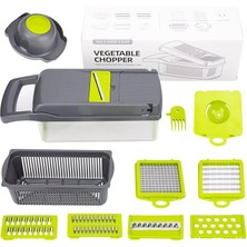 Wishora Store Pro 8 Bıçaklı Sebze Doğrayıcı: Mandoline Dilimleyici Soğan Kıyıcı Dicer Yumurta Ayırıcı Dilimleyici Sebze Doğrayıcı Kesici Dilimleyici Gıda Doğrayıcı Dicer Dilimleyici Mutfak Için Konteyner Il