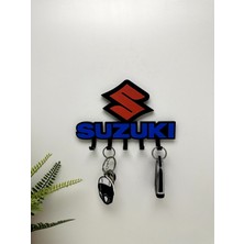 3dpazarıcom 3D Baskı Dekoratif Suzukı Model Motorcu Anahtar Askılığı