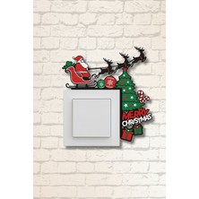 Cosmic Store Yılbaşı Ağacı Noel Baba Geyik Dekoratif Masa, Tv ve Priz Üstü Süsü | 3D Baskı Yeni Yıl Hediyesi