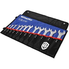 Wishora Store WP202507 6-32MM 12 Parça Cr-V Profesyonel Açık Ağız Anahtar Takımı + Bez Taşıma Kılıfı