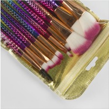 Zero Ozlstor Ocean 10LU Balık Makyaj Fırça Seti-Pembe