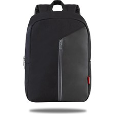 Wishora Store PR-R300 Modena 15.6'' Wtx Pro Su Geçirmez Kumaş Macbook, Mac Air Laptop Sırtçantası-Siyah