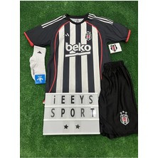 Kişiye Özel Isim ve Numara Yazılır /./b.e.ş.i.k.t.a.ş. Siyah Beyaz Çocuk Forma Şort Bileklik Çorap