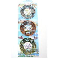 Marsilyan Istanbul Temalı Metal Magnet 3'lü Set Model 2