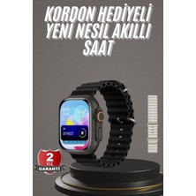 TeknoBaran 2025 Model Akıllı Saat Çift Kordon Ios ve Android Arama Cevaplama Sesli Asistan