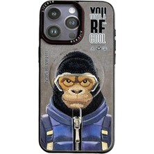 Fuchsia iPhone 14 Pro ile Uyumlu Fun Kablosuz Şarj Özellikli Kapak - Natural Grey