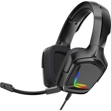Wishora Store Profesyonel Oyuncu Kulaklığı Rgb Gaming Headphone 3.5mm, Gamer Işıklı Kulaklık, Onikuma K20