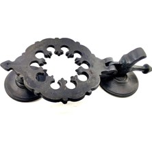 Pazarcan Antika Tarz Dekoratif Pirinç Osmanlı Kapı Tokmağı, Taktak - 265X75MM, Oksit