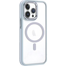 Fuchsia iPhone 14 Pro ile Uyumlu Winner Kablosuz Şarj Özellikli Kapak - Gri