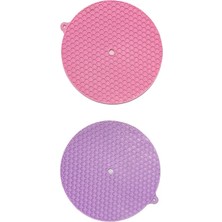 Wishora Store Kavanoz Açacağı Tutucu - 2 Adet Silikon Tencere Tutacağı Şişe Konserve Açacağı Saksılar ve Tavalar Için (Lila ve Pembe)