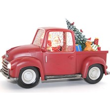 Marsilyan Araba Tasarımlı Işıklı Müzikli Noel Baba Kar Küresi