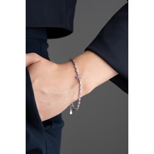 Çekirdek Jewelry 925 Ayar Gümüş Mortaşli Lotus Bileklik