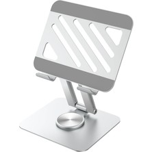 Wishora Store Tablet Standı 360° Dönebilen Tablet Tutucu Katlanabilir Alüminyum Tablet ve Telefon Standı
