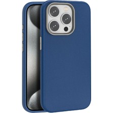 Fuchsia iPhone 15 Pro ile Uyumlu Kılıf Wonder Deri Kablosuz Şarj Özellikli Kapak - Lacivert