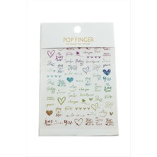 Kalp Yazılı Tattoo Dövme Sticker