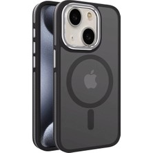 Fuchsia iPhone 15 ile Uyumlu Winner Kablosuz Şarj Özellikli Kapak - Siyah