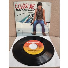 Plakperest Bruce Sprıngsteen - Cover Me / Jersey Girl - 1984  U.s.a.  Basım 45 Lik Plak- 2. El