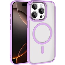 Fuchsia iPhone 15 Pro Max ile Uyumlu Terea Kablosuz Şarj Özellikli Kapak - Lila