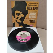 Plakperest Jacques Dutronc  – L’arsène / Arsene Lupin (Soundtrack) - 1970 Fransa Basım 45LIK Plak-Dönem Plak
