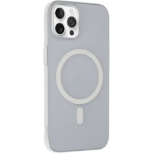 Fuchsia iPhone 15 Pro ile Uyumlu Tuna Pc Slim Kablosuz Şarj Özellikli Kapak - Şeffaf