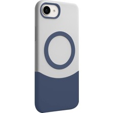 Fuchsia iPhone 16E ile Uyumlu Velar Kablosuz Şarj Özellikli Kapak - Lacivert