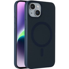 Fuchsia iPhone 14 ile Uyumlu Tuna Pc Slim Kablosuz Şarj Özellikli Kapak - Lacivert