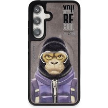 Fuchsia Samsung Galaxy S24 ile Uyumlu Fun Kablosuz Şarj Özellikli Kapak - Natural Grey