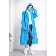 Orvila Eva Su Geçirmez Kaliteli Uzun Yağmurluk Unisex - Kadın Erkek Kapüşonlu Çıtçıtlı Standart Beden