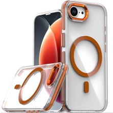 Fuchsia iPhone 16E ile Uyumlu Bella Kablosuz Şarj Özellikli Kapak - Turuncu