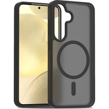 Fuchsia Samsung Galaxy S25 ile Uyumlu Jota Kablosuz Şarj Özellikli Kapak - Siyah