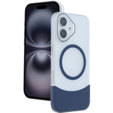 Fuchsia iPhone 16 ile Uyumlu Velar Kablosuz Şarj Özellikli Kapak - Lacivert
