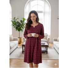 Limissi Kadın %100 Pamuk Modal Kumaş Büyük Beden Ev Elbisesi