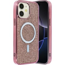 Fuchsia iPhone 11 ile Uyumlu Helen Kablosuz Şarj Özellikli Kapak - Pembe