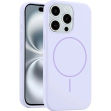 Fuchsia iPhone 14 Pro Max ile Uyumlu Kılıf Jully Kablosuz Şarj Özellikli Kapak - Lila