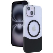 Fuchsia iPhone 14 ile Uyumlu Velar Kablosuz Şarj Özellikli Kapak - Siyah