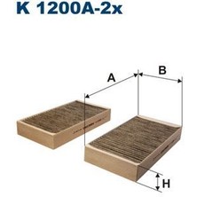 Filtron Fıltron K1200A-2X - Polen Fıltresı Takımı Mercedes X164 W164 W251 Karbonlu