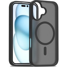 Fuchsia iPhone 16 Plus ile Uyumlu Jota Kablosuz Şarj Özellikli Kapak - Siyah