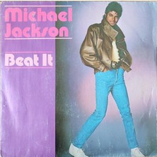 Plakperest Mıchael Jackson - Beat It - 1982 Hollanda Basım 45 Lik Plak 2. El