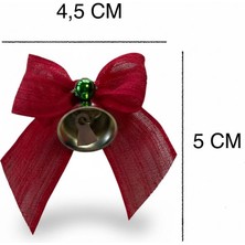 MydesignsK G Yeni Yıla Özel Kırmızı Zilli Kurdele 10 Adet